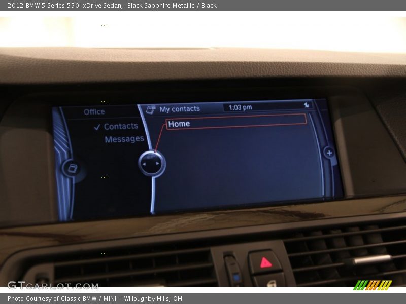 Black Sapphire Metallic / Black 2012 BMW 5 Series 550i xDrive Sedan