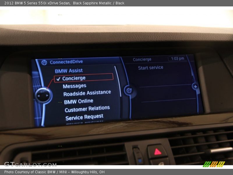 Black Sapphire Metallic / Black 2012 BMW 5 Series 550i xDrive Sedan