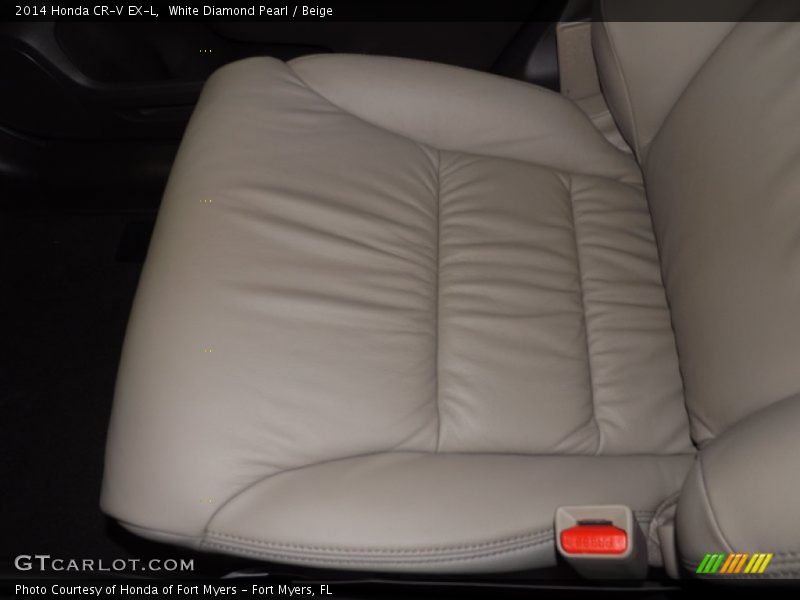 White Diamond Pearl / Beige 2014 Honda CR-V EX-L