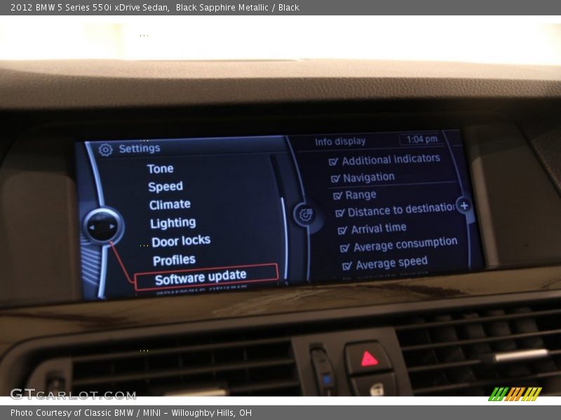 Black Sapphire Metallic / Black 2012 BMW 5 Series 550i xDrive Sedan