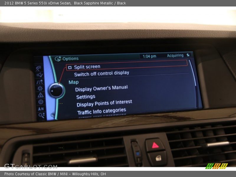 Black Sapphire Metallic / Black 2012 BMW 5 Series 550i xDrive Sedan