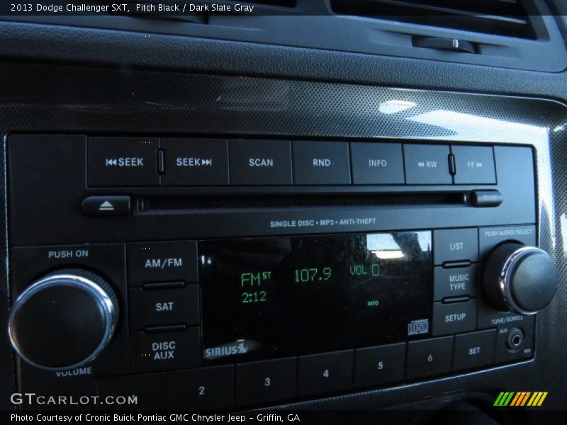 Pitch Black / Dark Slate Gray 2013 Dodge Challenger SXT