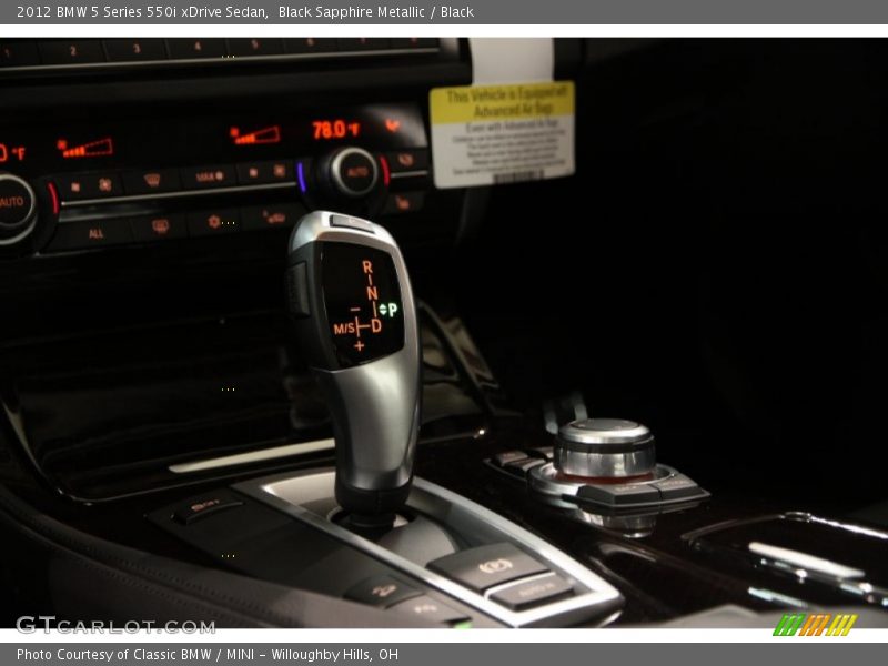 Black Sapphire Metallic / Black 2012 BMW 5 Series 550i xDrive Sedan