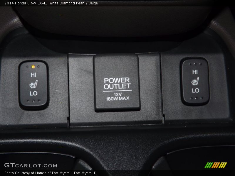 White Diamond Pearl / Beige 2014 Honda CR-V EX-L