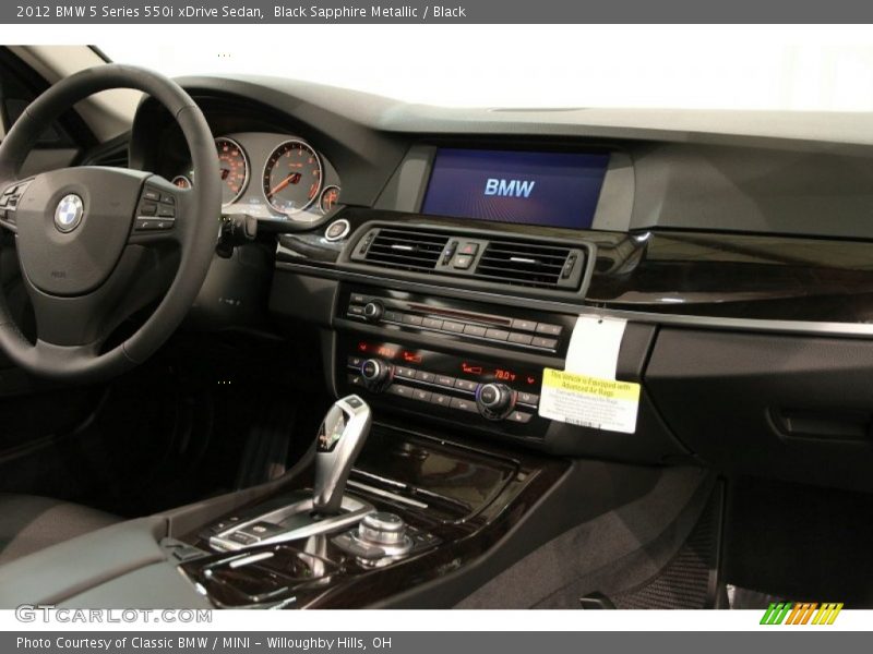 Black Sapphire Metallic / Black 2012 BMW 5 Series 550i xDrive Sedan