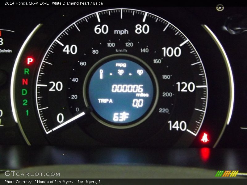 White Diamond Pearl / Beige 2014 Honda CR-V EX-L