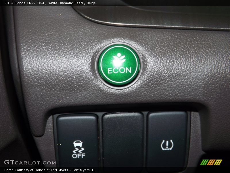 White Diamond Pearl / Beige 2014 Honda CR-V EX-L