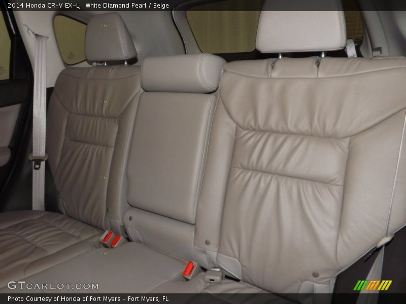 White Diamond Pearl / Beige 2014 Honda CR-V EX-L