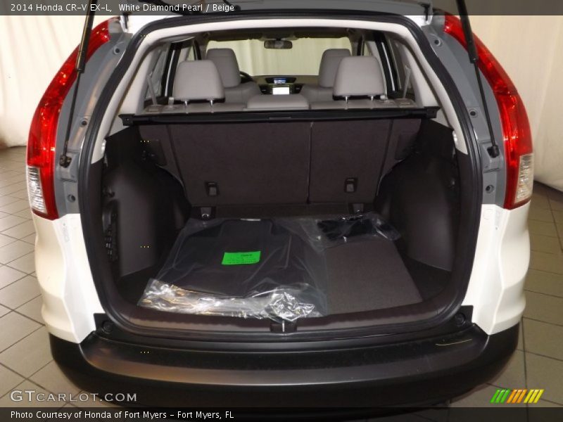 White Diamond Pearl / Beige 2014 Honda CR-V EX-L