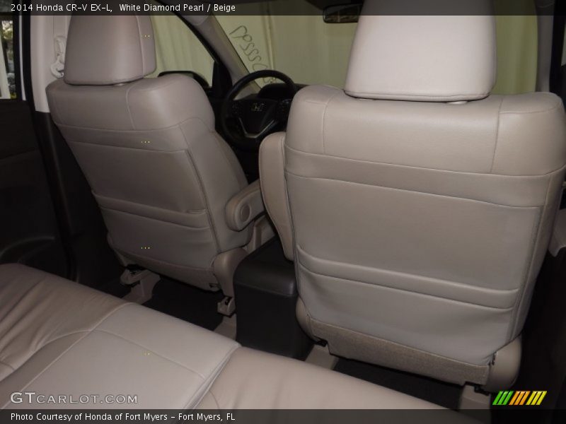 White Diamond Pearl / Beige 2014 Honda CR-V EX-L
