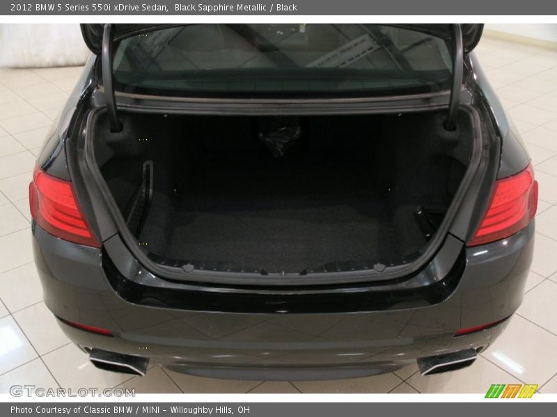 Black Sapphire Metallic / Black 2012 BMW 5 Series 550i xDrive Sedan