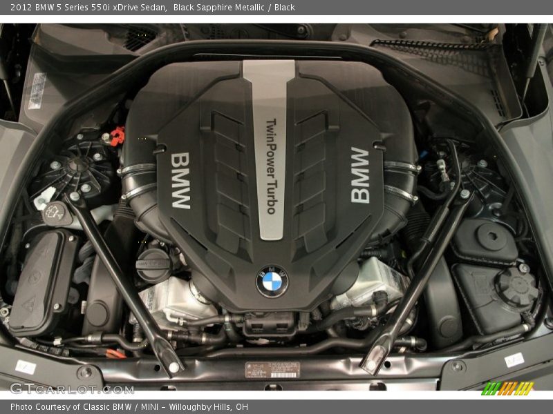 Black Sapphire Metallic / Black 2012 BMW 5 Series 550i xDrive Sedan