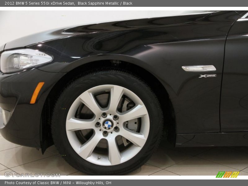Black Sapphire Metallic / Black 2012 BMW 5 Series 550i xDrive Sedan