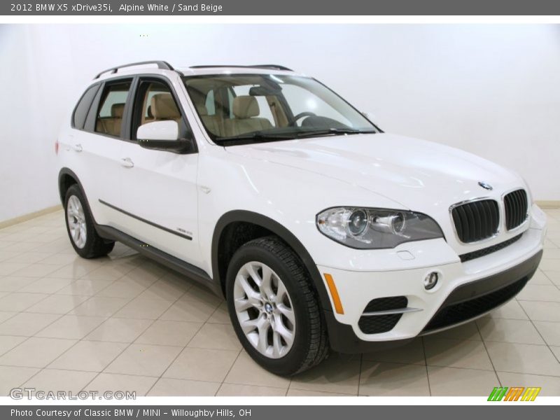 Alpine White / Sand Beige 2012 BMW X5 xDrive35i