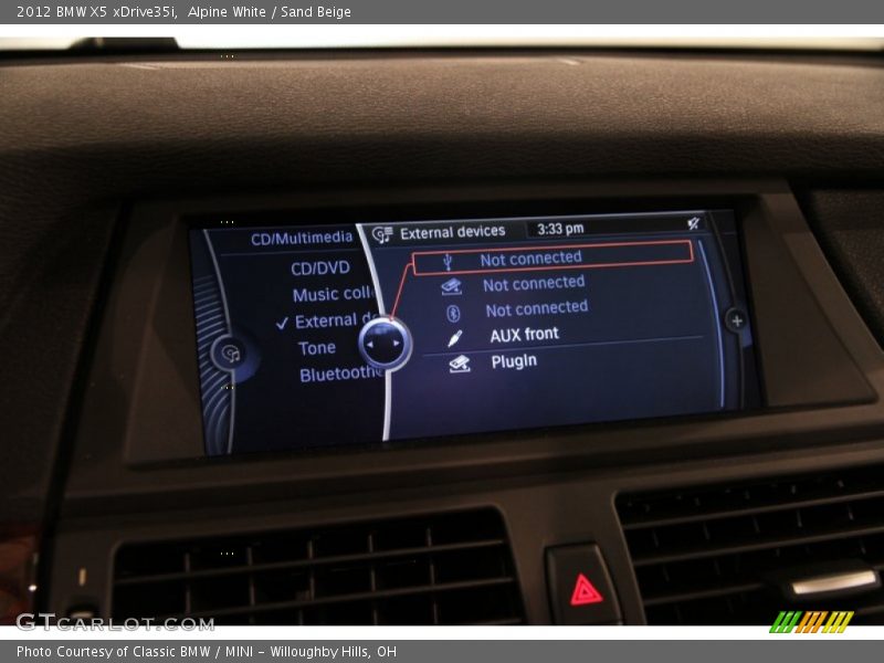 Alpine White / Sand Beige 2012 BMW X5 xDrive35i