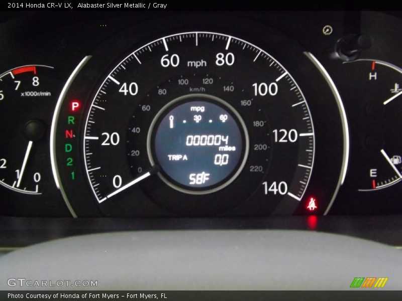 Alabaster Silver Metallic / Gray 2014 Honda CR-V LX
