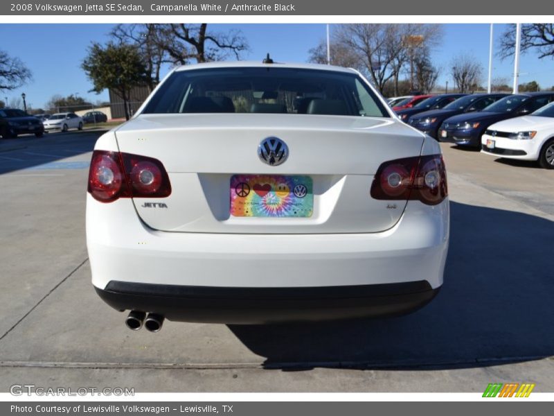 Campanella White / Anthracite Black 2008 Volkswagen Jetta SE Sedan
