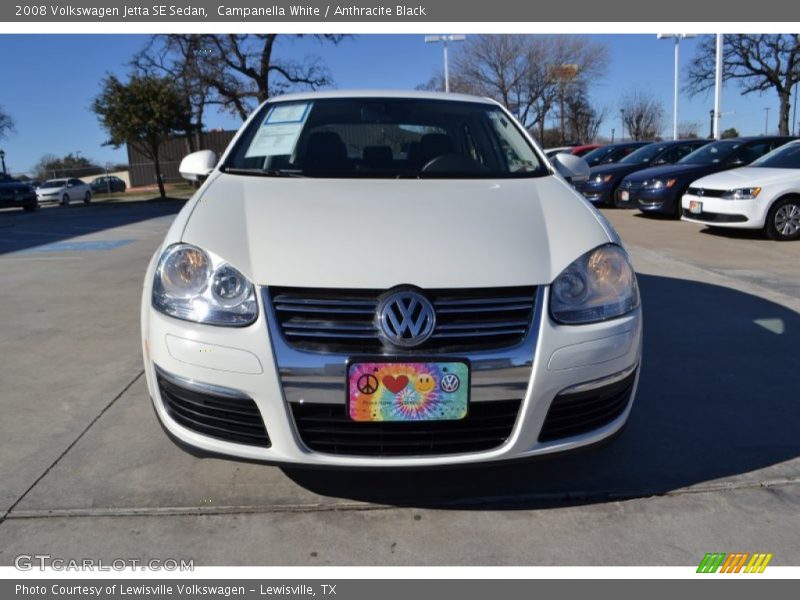 Campanella White / Anthracite Black 2008 Volkswagen Jetta SE Sedan