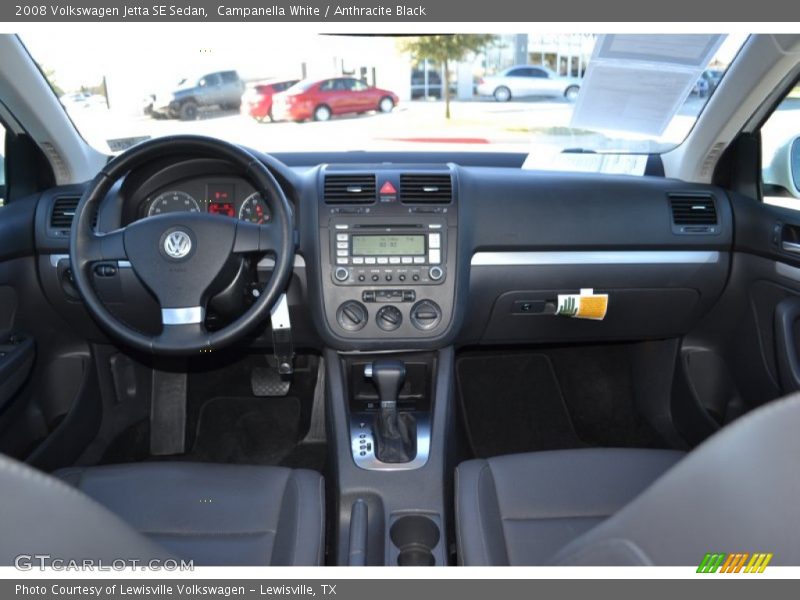 Campanella White / Anthracite Black 2008 Volkswagen Jetta SE Sedan