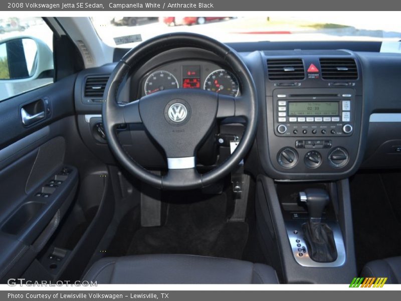 Campanella White / Anthracite Black 2008 Volkswagen Jetta SE Sedan