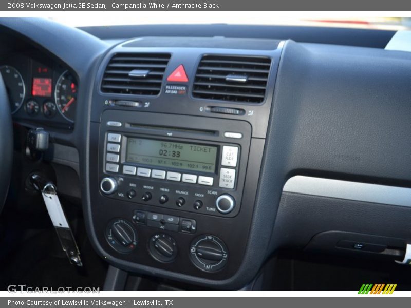 Campanella White / Anthracite Black 2008 Volkswagen Jetta SE Sedan