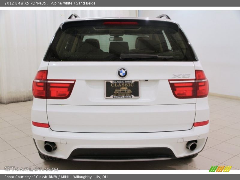 Alpine White / Sand Beige 2012 BMW X5 xDrive35i