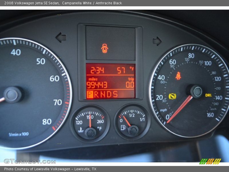 Campanella White / Anthracite Black 2008 Volkswagen Jetta SE Sedan