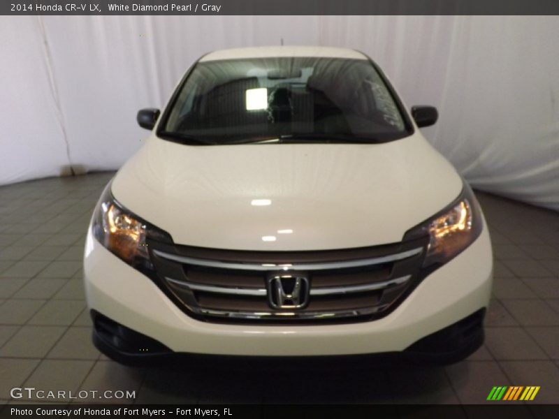 White Diamond Pearl / Gray 2014 Honda CR-V LX