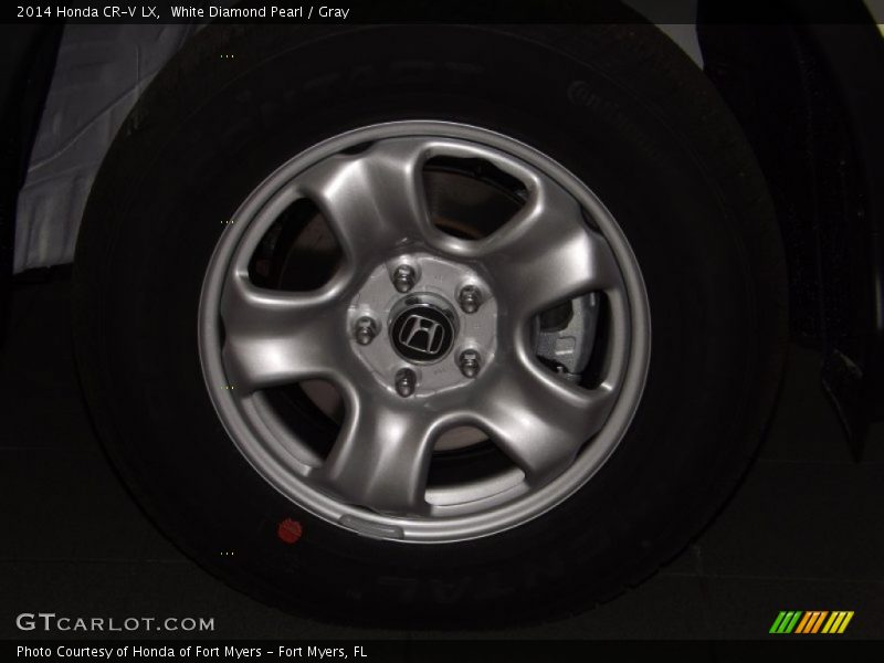 White Diamond Pearl / Gray 2014 Honda CR-V LX