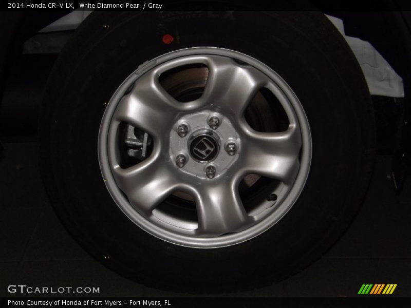 White Diamond Pearl / Gray 2014 Honda CR-V LX