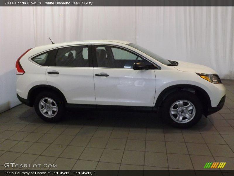 White Diamond Pearl / Gray 2014 Honda CR-V LX
