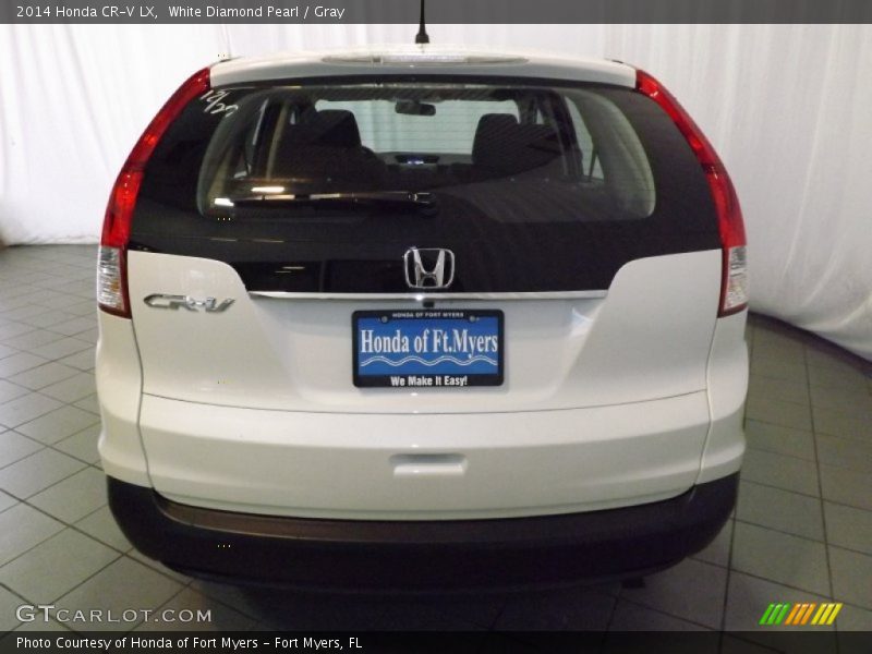 White Diamond Pearl / Gray 2014 Honda CR-V LX