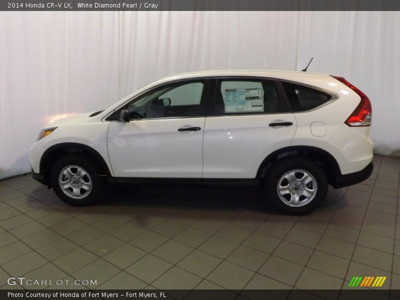 White Diamond Pearl / Gray 2014 Honda CR-V LX
