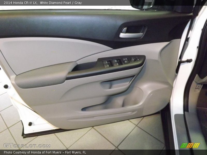 White Diamond Pearl / Gray 2014 Honda CR-V LX