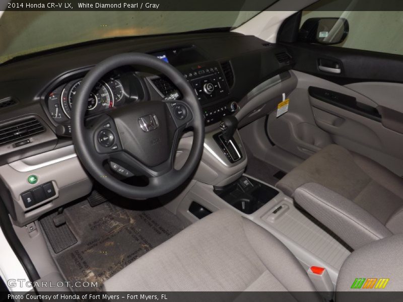 White Diamond Pearl / Gray 2014 Honda CR-V LX