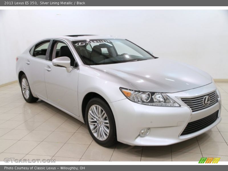 Silver Lining Metallic / Black 2013 Lexus ES 350