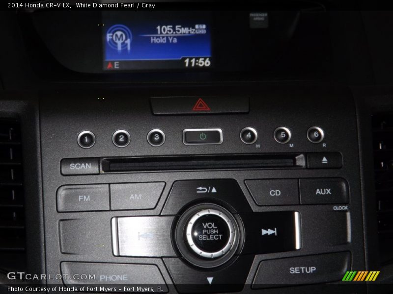 White Diamond Pearl / Gray 2014 Honda CR-V LX