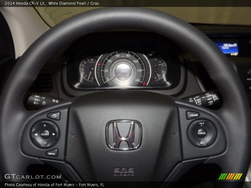 White Diamond Pearl / Gray 2014 Honda CR-V LX