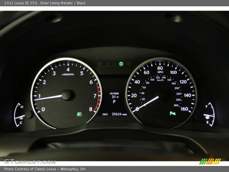 Silver Lining Metallic / Black 2013 Lexus ES 350