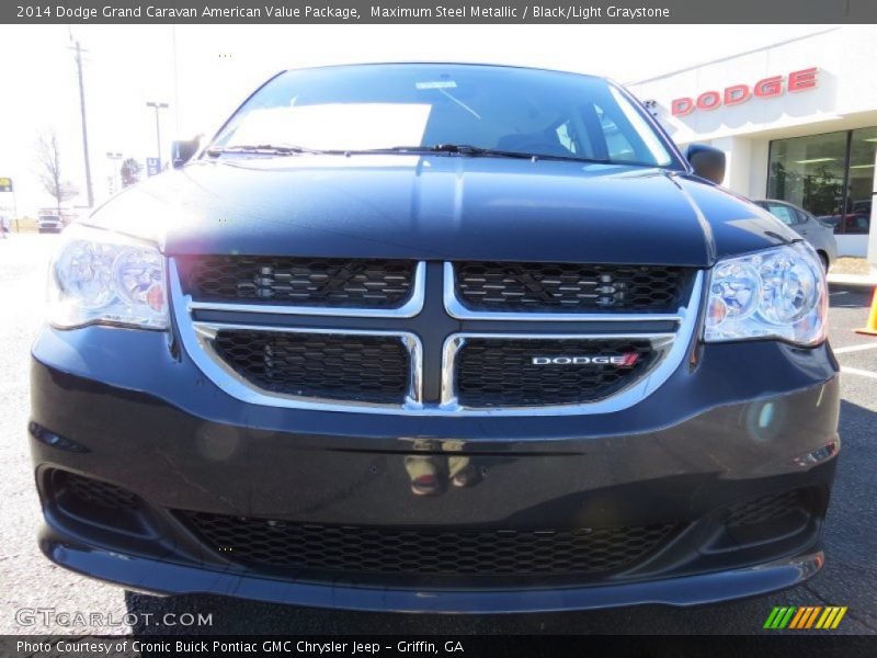 Maximum Steel Metallic / Black/Light Graystone 2014 Dodge Grand Caravan American Value Package