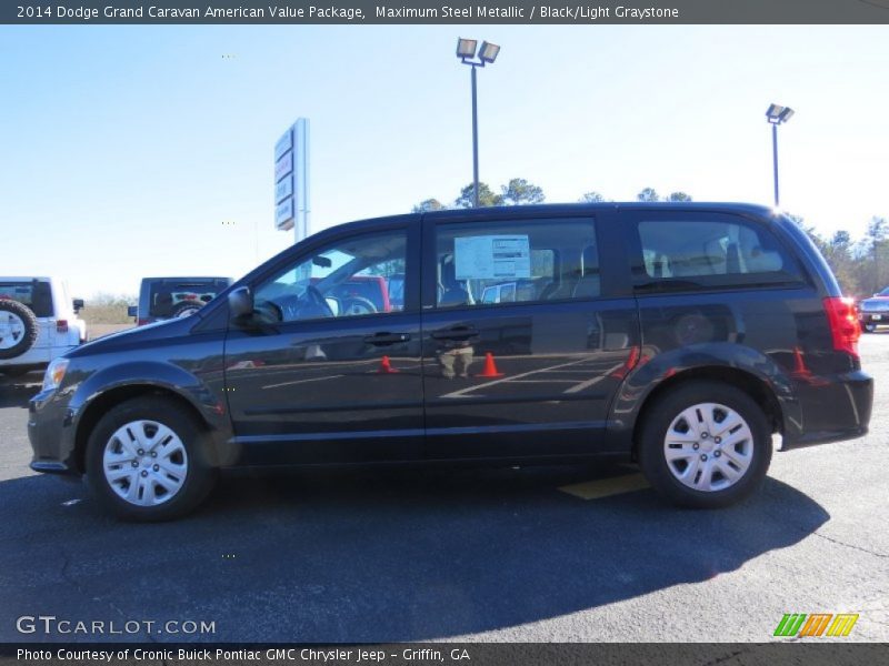 Maximum Steel Metallic / Black/Light Graystone 2014 Dodge Grand Caravan American Value Package