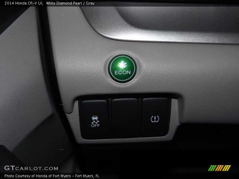 White Diamond Pearl / Gray 2014 Honda CR-V LX