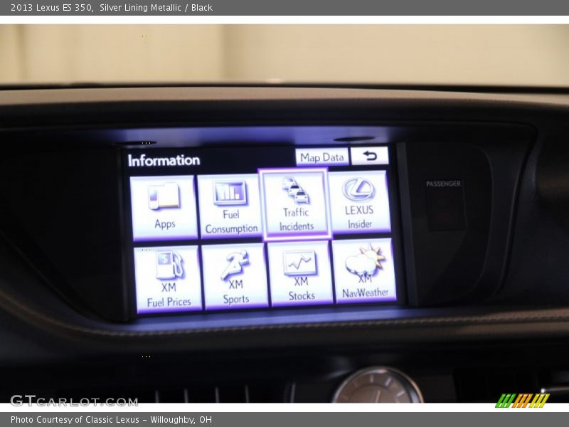Silver Lining Metallic / Black 2013 Lexus ES 350