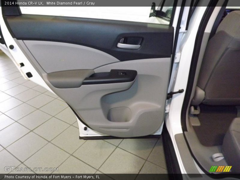 White Diamond Pearl / Gray 2014 Honda CR-V LX