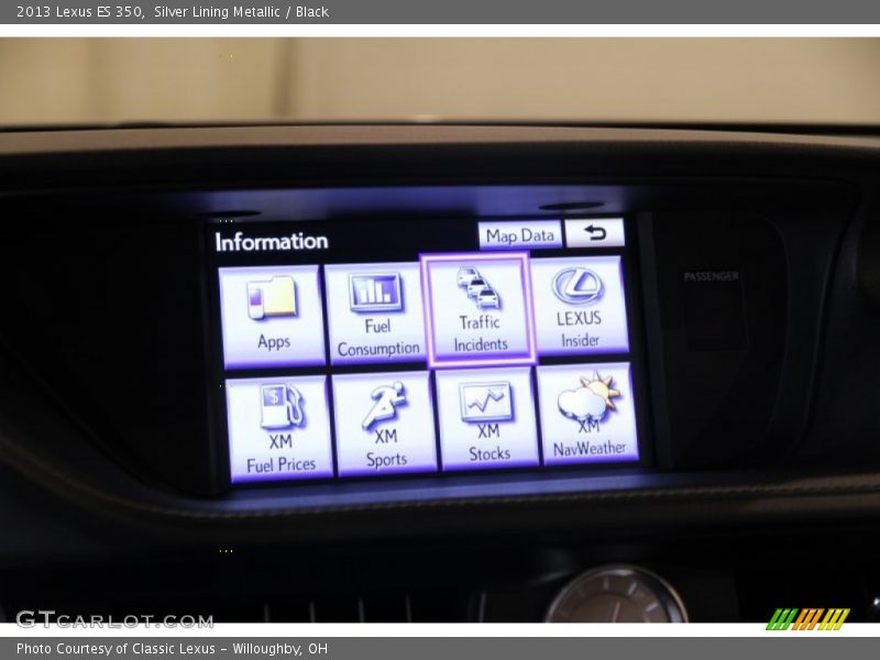 Silver Lining Metallic / Black 2013 Lexus ES 350