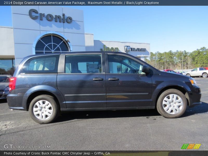 Maximum Steel Metallic / Black/Light Graystone 2014 Dodge Grand Caravan American Value Package