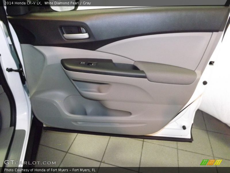 White Diamond Pearl / Gray 2014 Honda CR-V LX