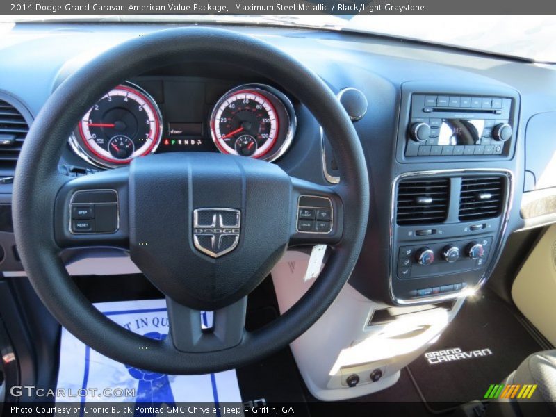 Maximum Steel Metallic / Black/Light Graystone 2014 Dodge Grand Caravan American Value Package