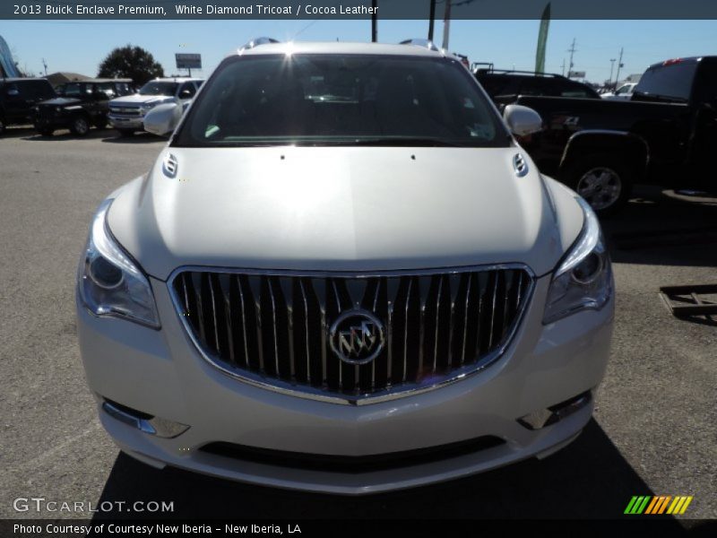 White Diamond Tricoat / Cocoa Leather 2013 Buick Enclave Premium