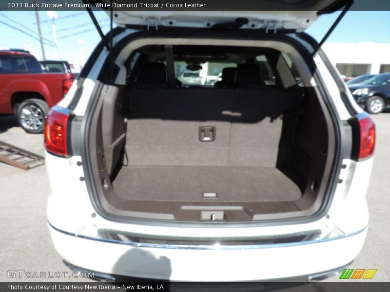 White Diamond Tricoat / Cocoa Leather 2013 Buick Enclave Premium